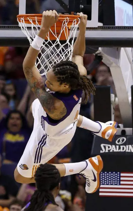 Brittney Griner dunked twice in her WNBA Debut.
