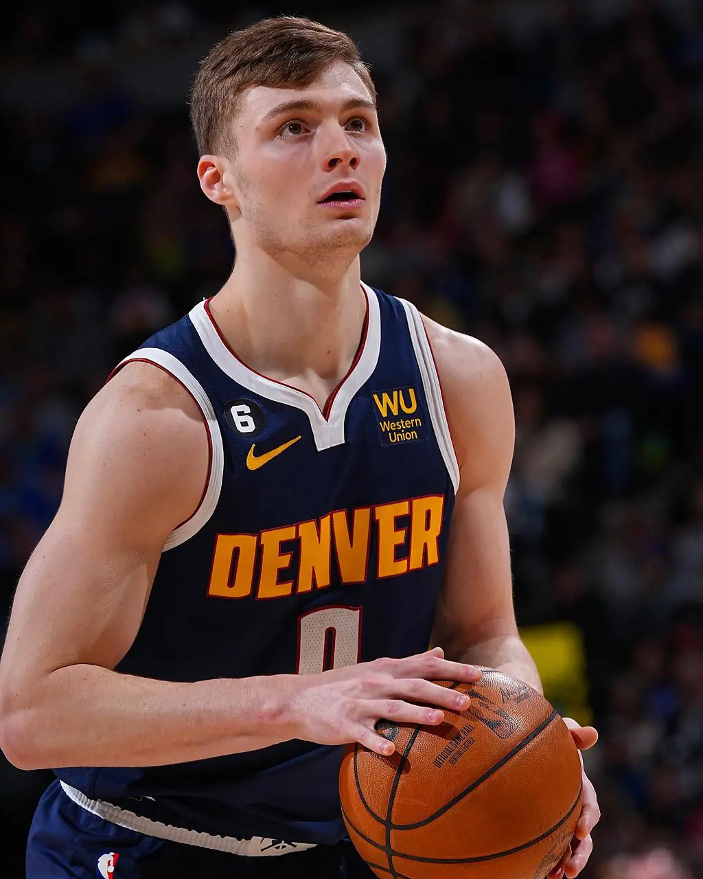 The freshman Christian with Denver Nuggets in March 2023