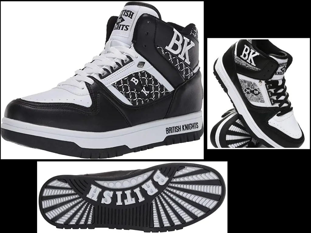 The King SL Mens basketball shoes from British Knights offers durable quality with sturdy outsole.