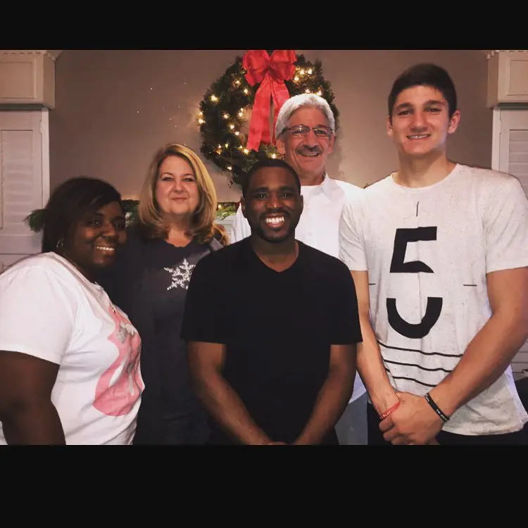 Tonan joined Grayson and his family for Christmas Day 2014