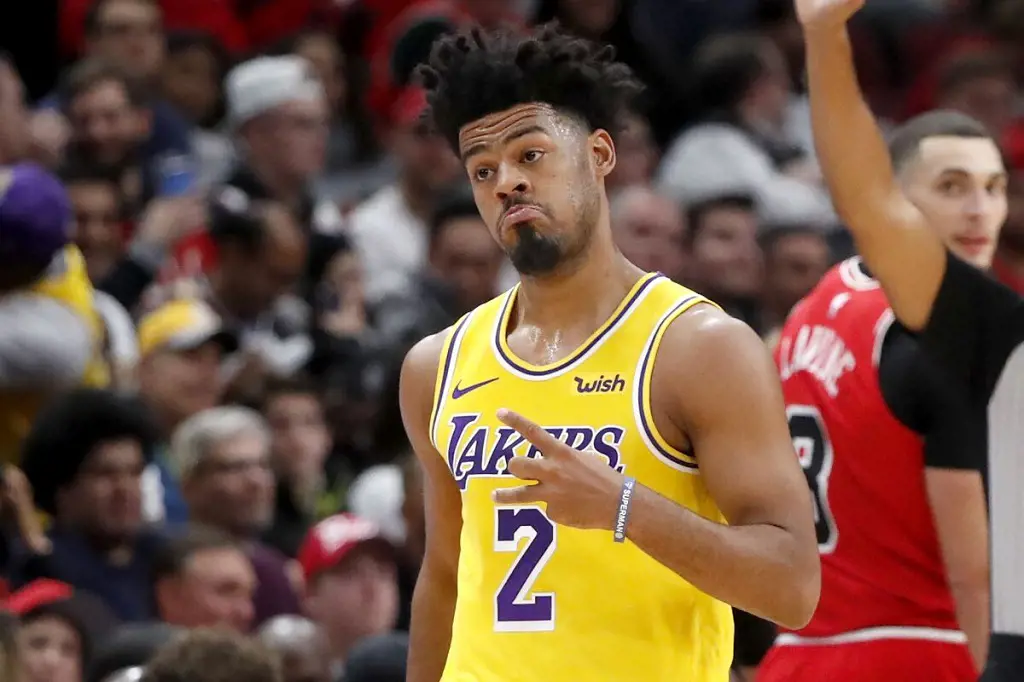 Image: Quinn Cook in Lakers jersey