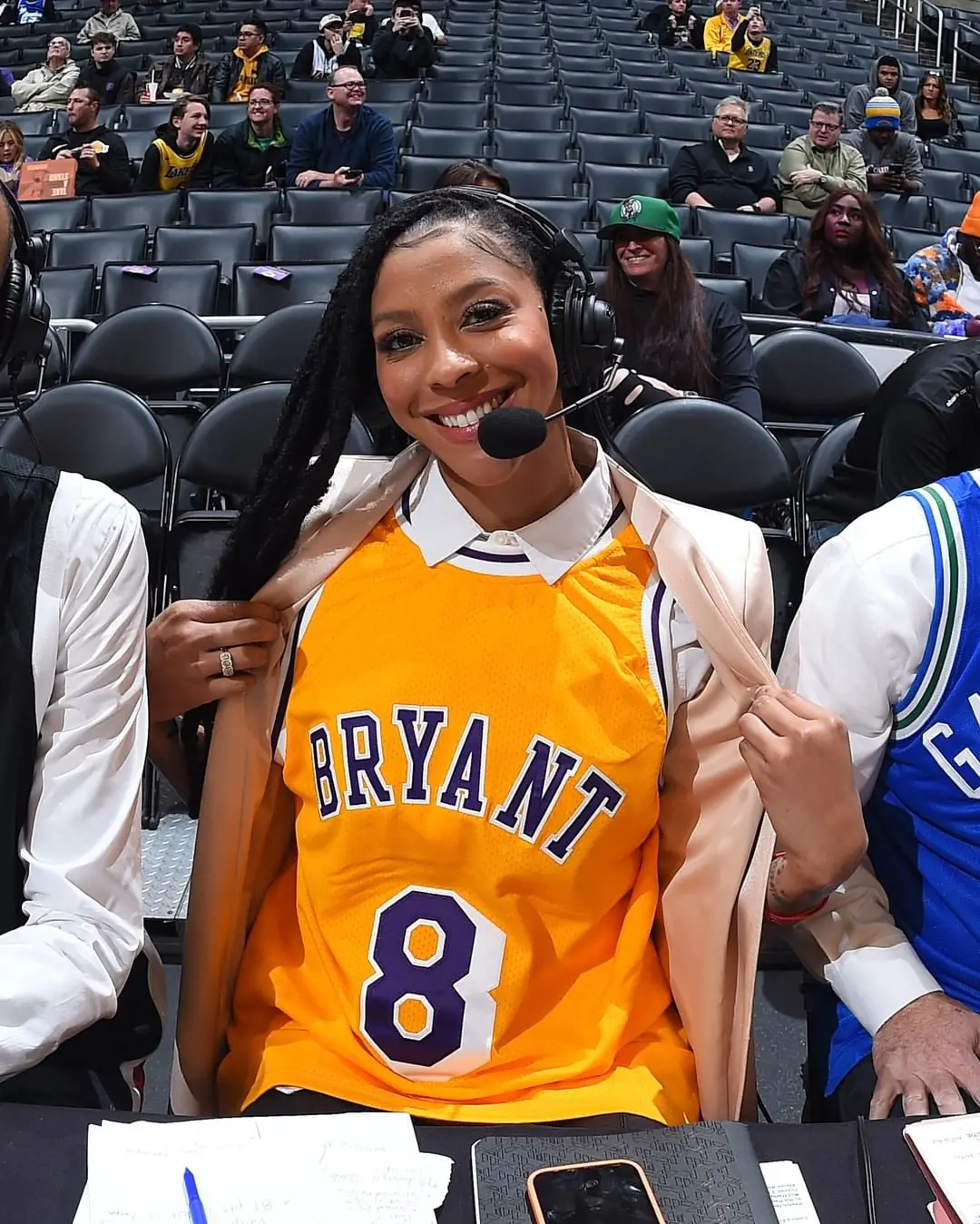 Athlete Candace Parker Serving As An Analyst During The Offseason