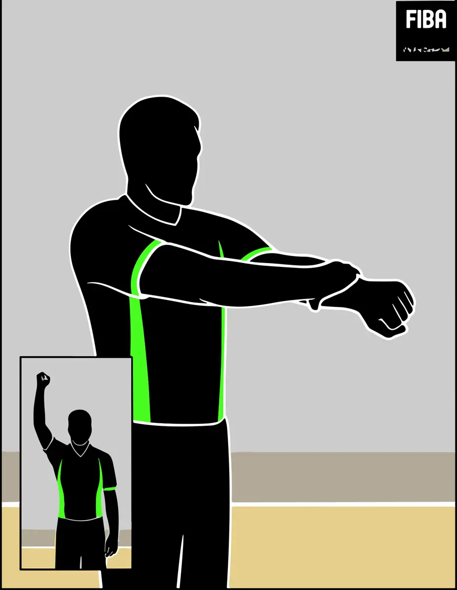 travel hand signal in basketball
