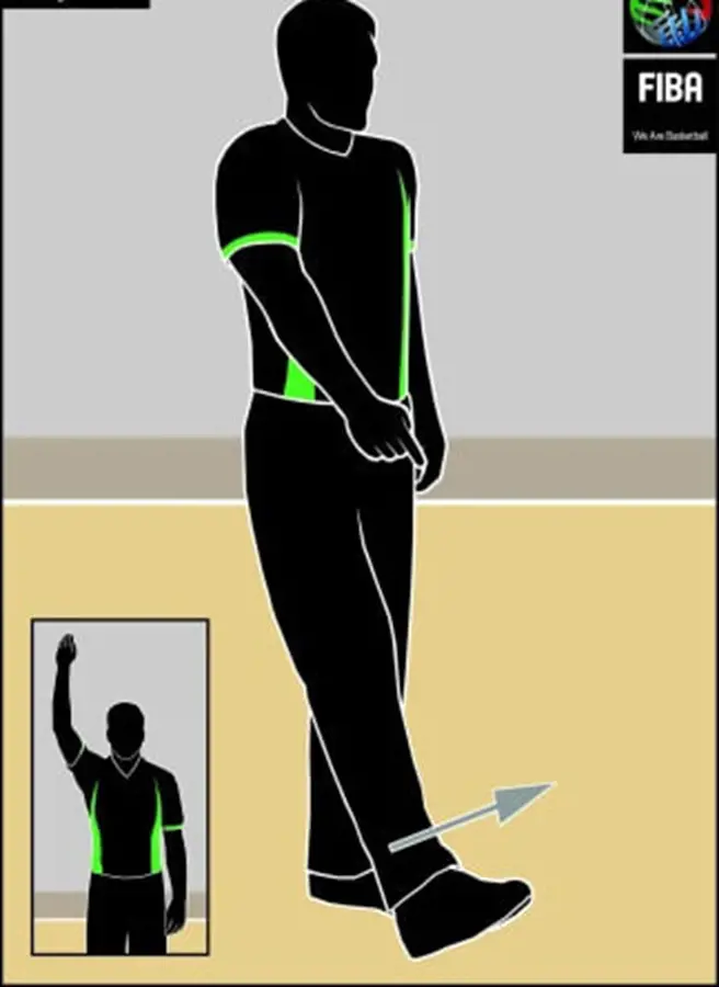travel hand signal in basketball