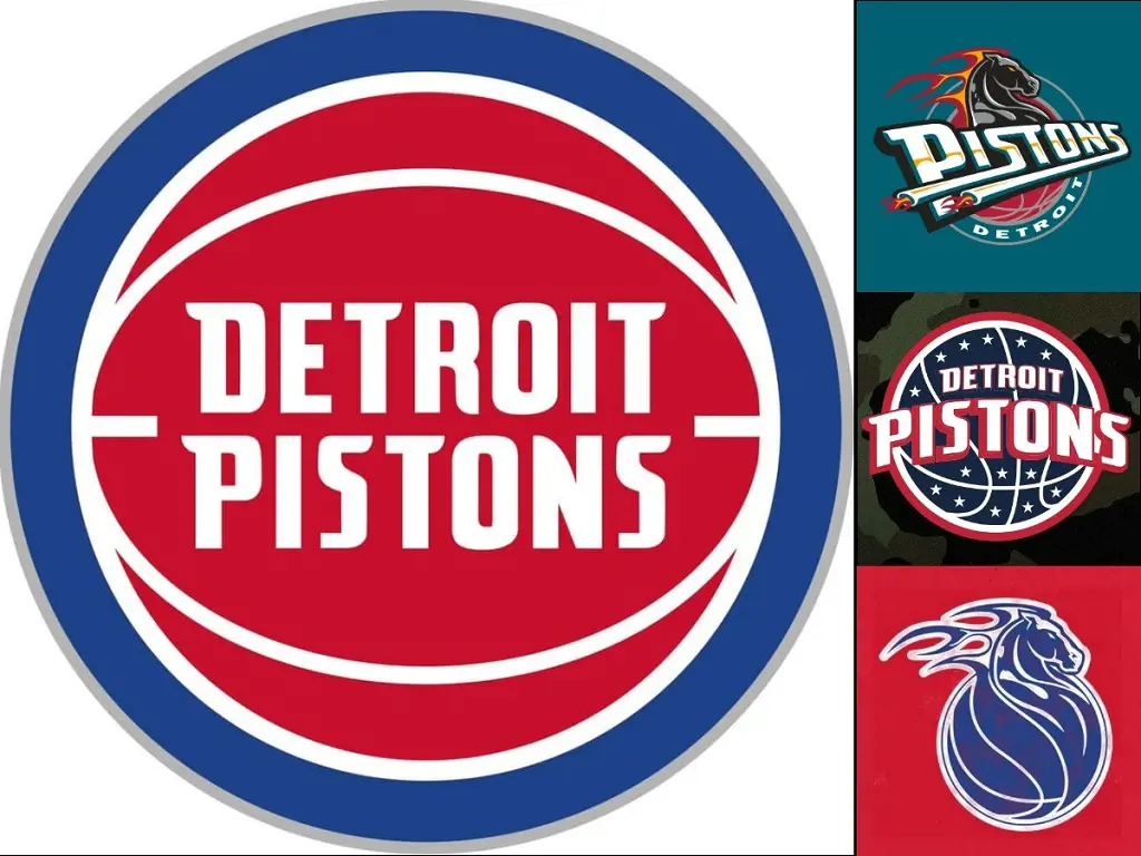 The big picture on the left is the current official logo if the Pistons while the other 3 are from their jerseys.